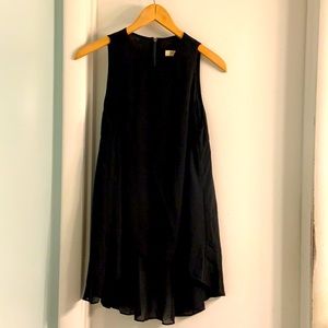Aryeh Black High-Low Hem Swing Tank Top Size Small